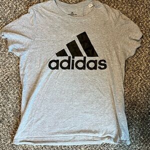 Adidas Gray and Black Short Sleeve Tee